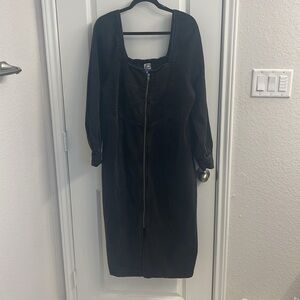 Target x Future Collective With Kahlana Garfield Brown Black Denim Dress